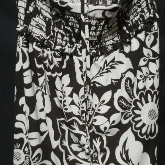 JESSICA | small | Made In Canada | Brown Floral Dress | Tie Back | NWOT - Picture 10 of 11